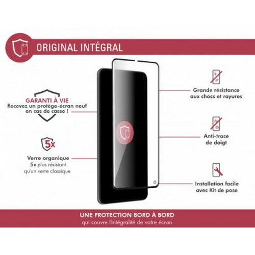 Protezione schermo per smartphone con garanzia a vita e facile installazione.