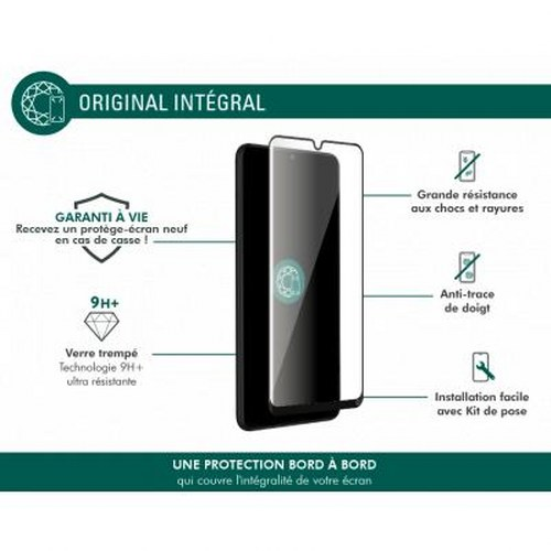 Protezione schermo per smartphone "Original Integral" con durezza "9H+".