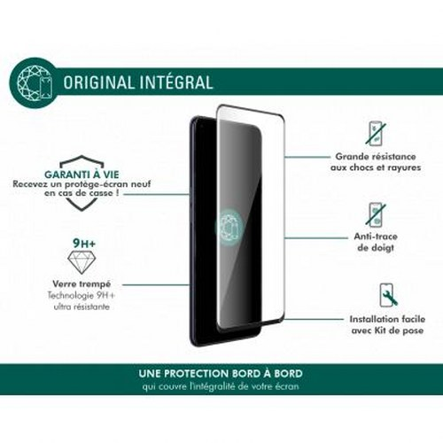 Una protezione schermo per smartphone, durezza 9H+, resistente a urti e graffi.