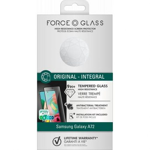 Confezione di una protezione schermo "Force Glass" per Samsung Galaxy A72.