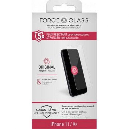 Force Glass screen protector packaging for iPhone 11/XR.
