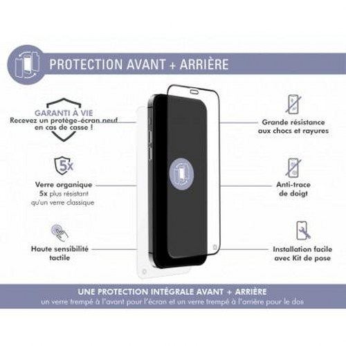 Front and back screen protector, impact & scratch resistant, easy to install.