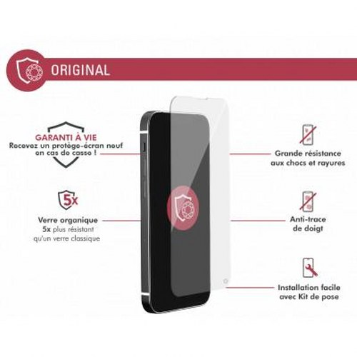 Original screen protector with lifetime warranty and high resistance.