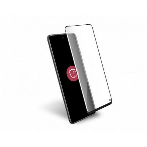 Uno smartphone con una protezione per lo schermo davanti al display.