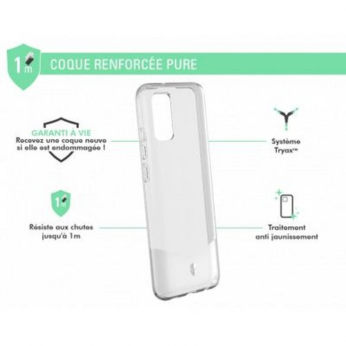 Cover trasparente per telefono, protezione caduta 1m, garanzia a vita.