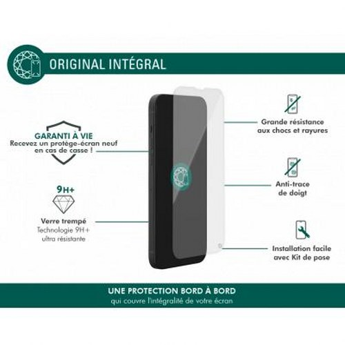 Smartphone screen protector: 9H+ hardness, shock-resistant, anti-fingerprint, easy installation.