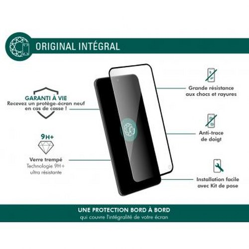 Protezione schermo per smartphone con garanzia a vita.