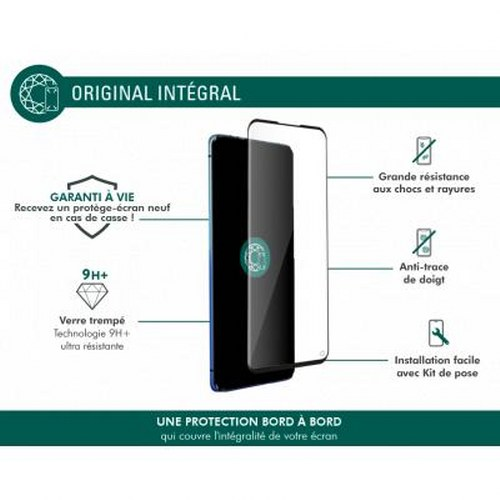 Protezione schermo smartphone, durezza 9H+, resistente a urti e graffi.