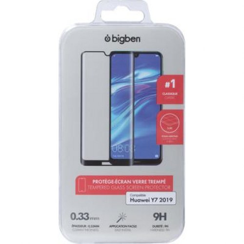 Confezione per protezione schermo in vetro temperato per Huawei Y7 2019.