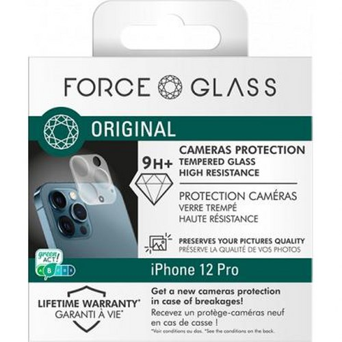 Packaging for iPhone 12 Pro camera protection made of tempered glass