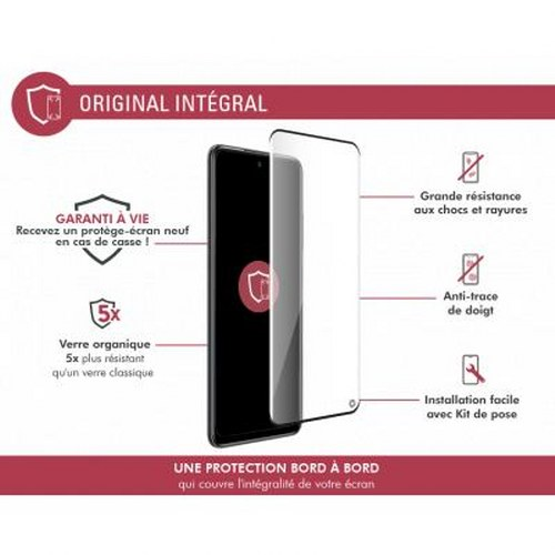 Protezione schermo per smartphone, evidenzia resistenza agli urti e facile installazione.