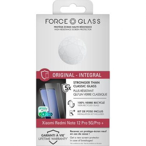 Confezione pellicola protettiva FORCE GLASS per Xiaomi Redmi Note 12 Pro 5G/Pro+