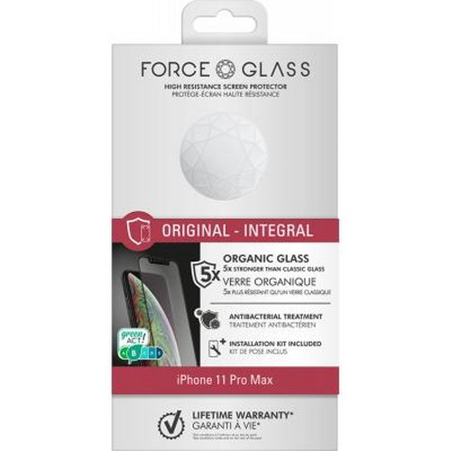 Force Glass screen protector packaging for iPhone 11 Pro Max.