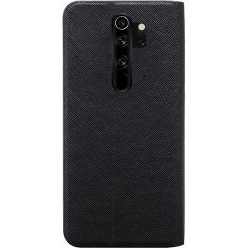 Custodia nera per smartphone con fotocamere sul retro.
