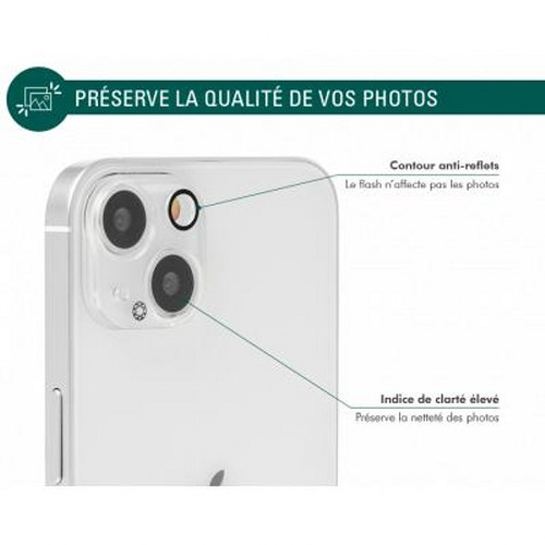Back of a clear phone case showing camera lenses and text.
