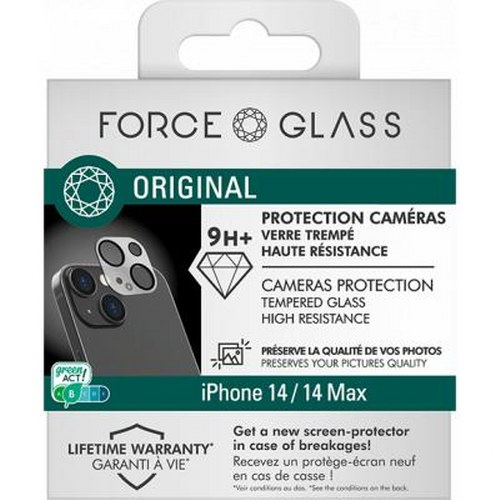 Packaging for iPhone 14/14 Max camera protection, made of tempered glass.