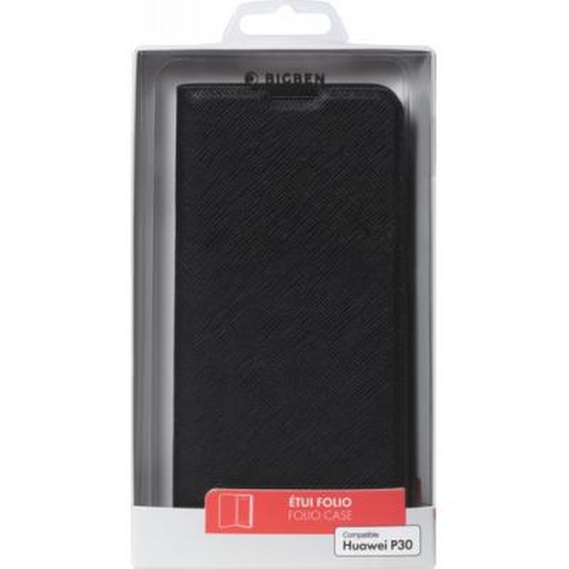 Custodia a libro nera per Huawei P30 in confezione