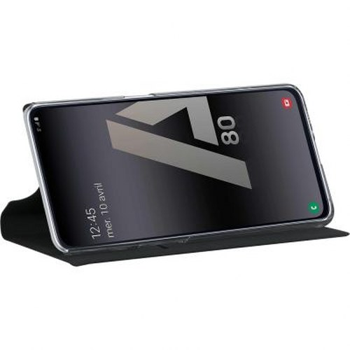 Custodia nera per smartphone con grafica 'A' e '80' di grandi dimensioni.