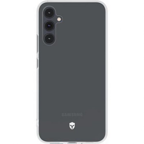 Retro di un telefono Samsung grigio scuro con tre lenti e logo.