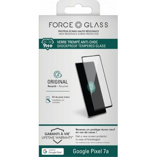 Confezione protezione schermo Force Glass per Google Pixel 7a.