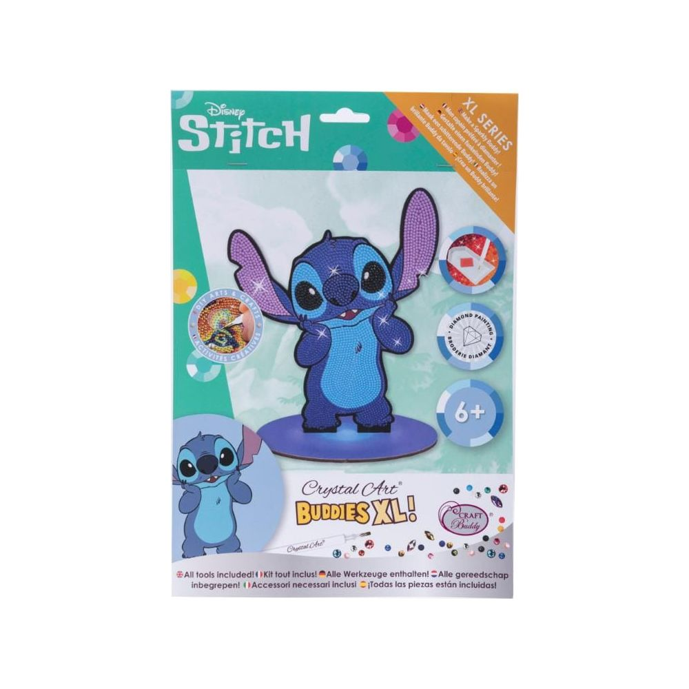 Set de Pintura de Diamantes Disney Stitch con Stitch brillante y herramientas.