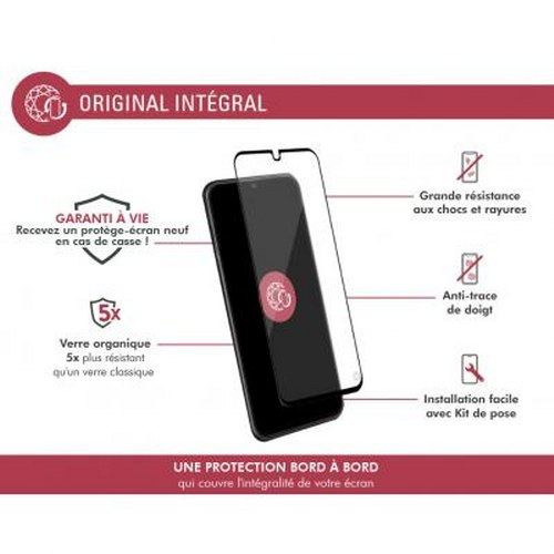 Protezione schermo per smartphone con garanzia a vita, resistenza e facilità di installazione.