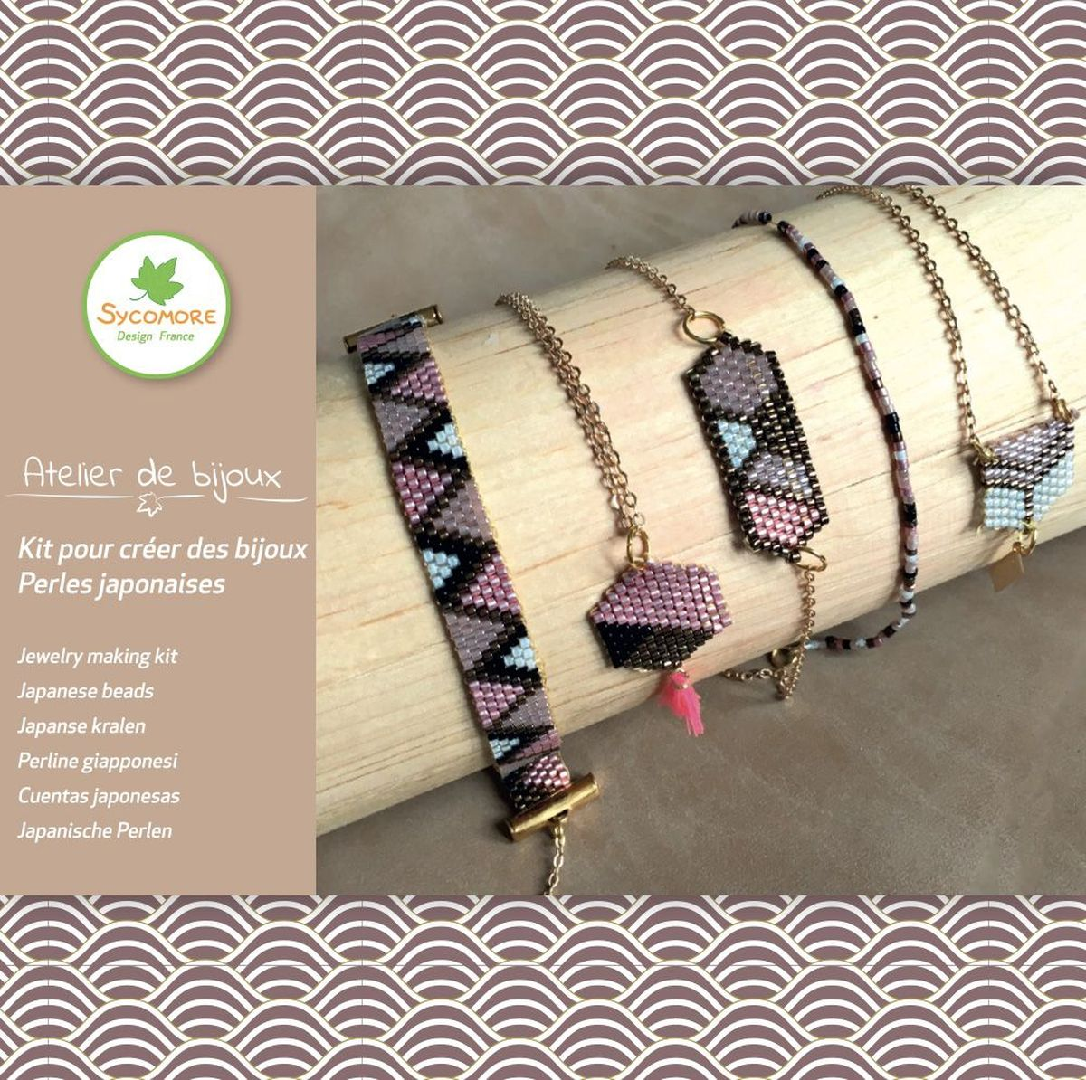 Kit para hacer joyas con pulseras y collares de cuentas estilo japonés.