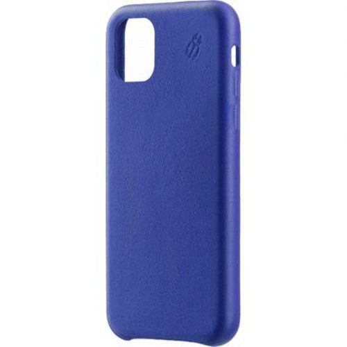 Una custodia per telefono blu reale con ritaglio per fotocamera.