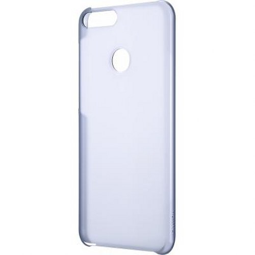 Custodia trasparente per telefono con ritagli per fotocamera e sensore impronte.