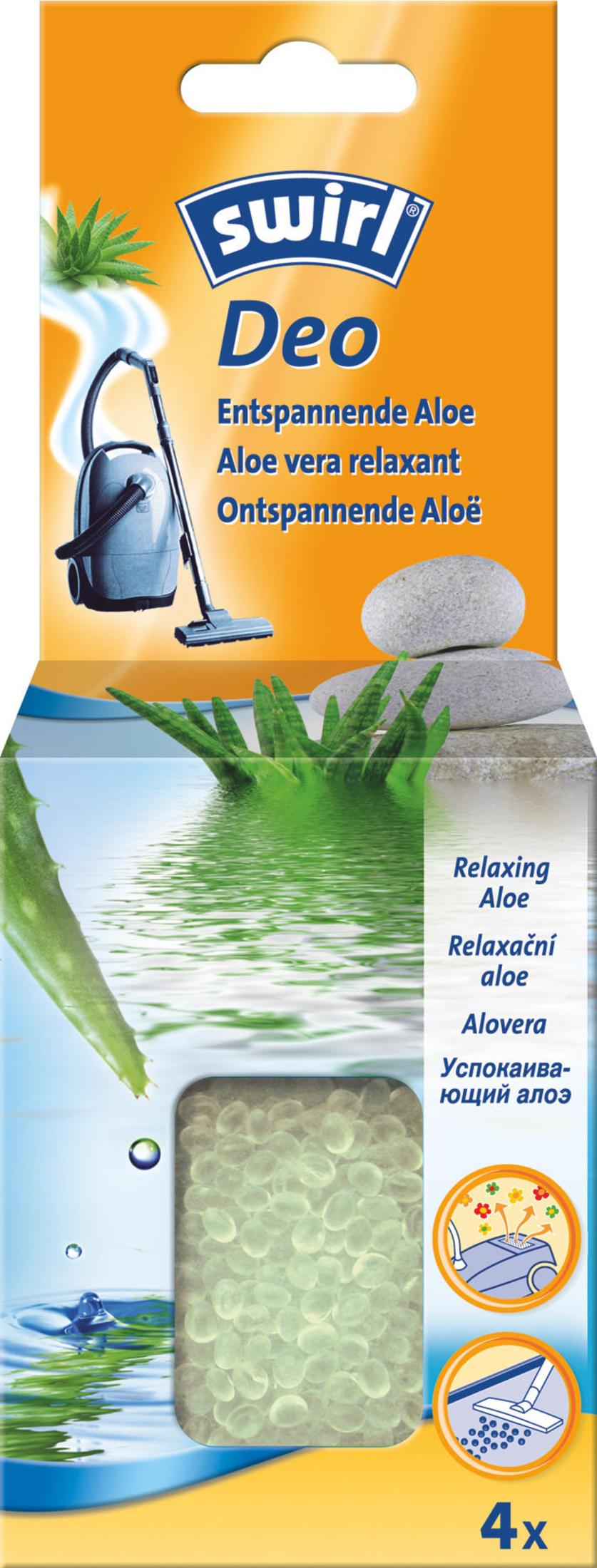 Swirl Deo con Aloe Vera: aspirapolvere, aloe, pietre, perle d'acqua e 4x.
