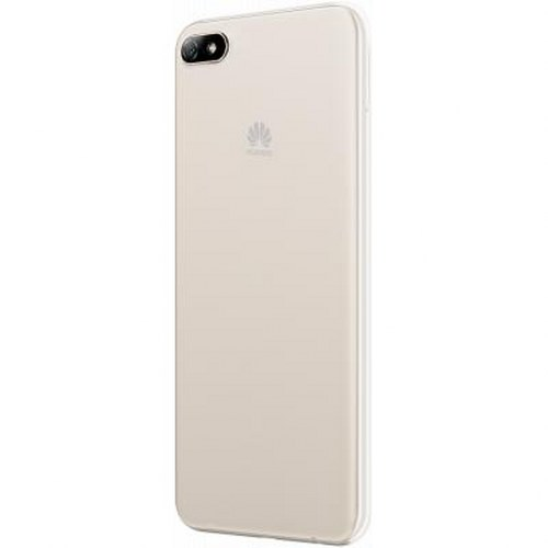 Retro di uno smartphone Huawei beige chiaro con fotocamera e logo.