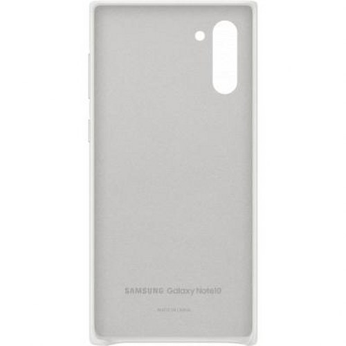 Funda blanca para Samsung Galaxy Note10 con recorte de cámara.