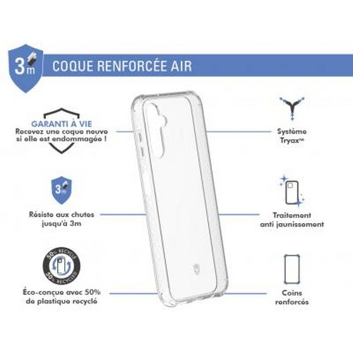Transparente Handyhülle mit verstärkten Ecken und Fallschutz bis 3m.