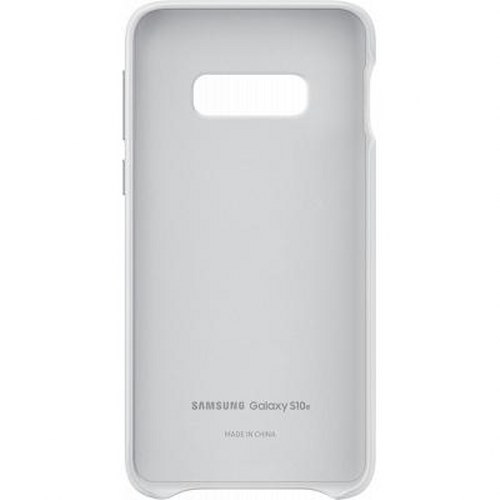 Custodia bianca Samsung Galaxy S10 con ritaglio in alto.