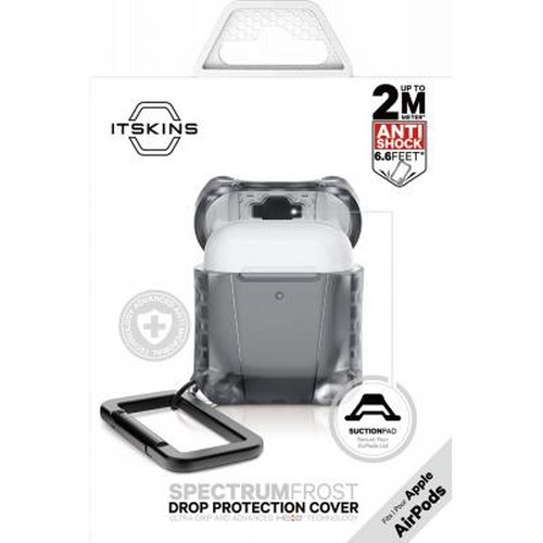 Funda protectora transparente para Apple AirPods con protección anti-choque.
