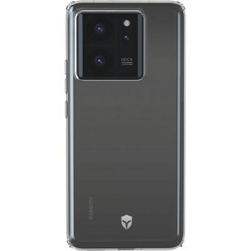 Retro di un telefono trasparente con quattro fotocamere e logo 'LEICA'.