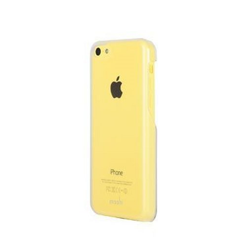 Un iPhone giallo con logo Apple nero sul retro.