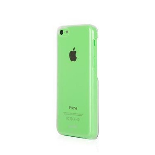 Un iPhone verde brillante con logo Apple nero e testo.