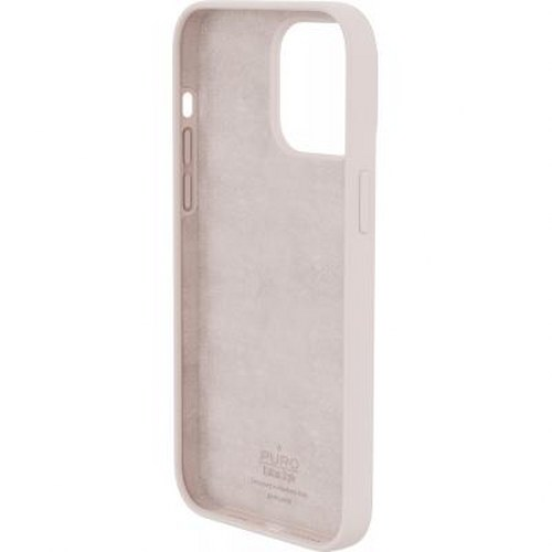 Una custodia rosa per telefono con ritagli per fotocamera e pulsanti.