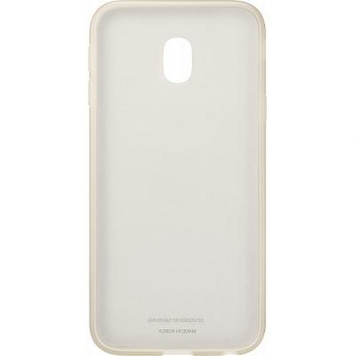 Una cover trasparente per telefono con un ritaglio in alto.