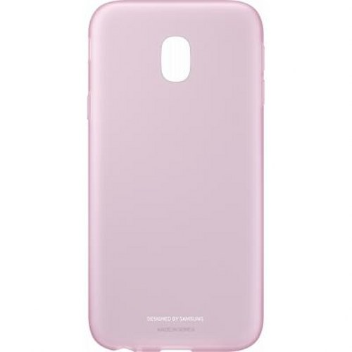 Una cover Samsung rosa con un ritaglio ovale in alto.