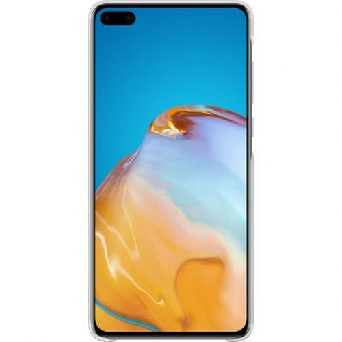 Uno smartphone che mostra uno sfondo astratto e colorato sul suo schermo.
