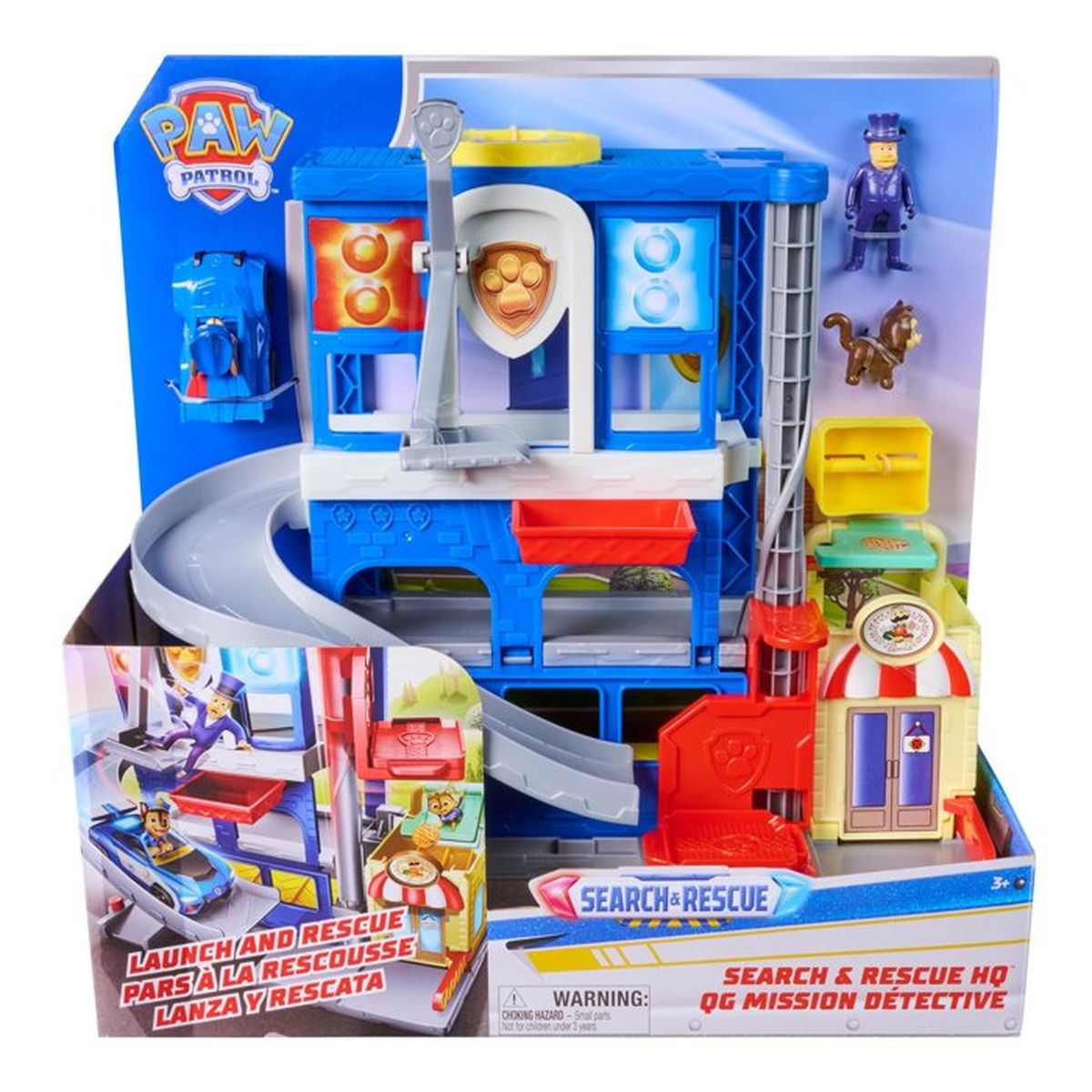 Juguete Paw Patrol HQ con figuras, vehículos y tobogán.