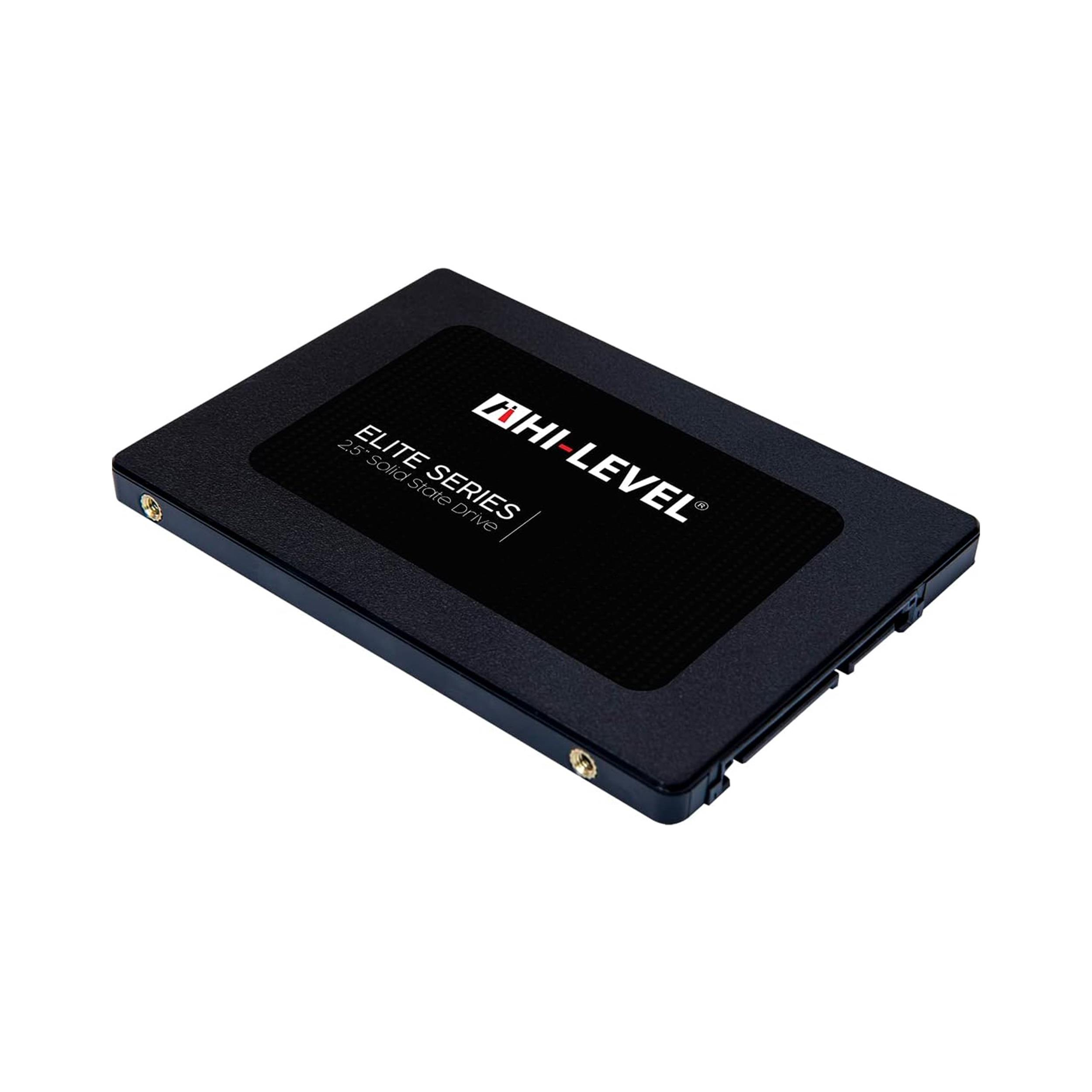Siyah Hi-Level Elite Series 2,5 inç SSD, logo bulunur.
