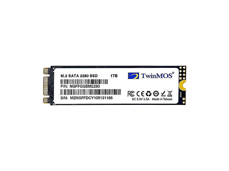 TWINMOS NGFFGGBM2280 (580/550MB/s) 2280 SATA3 M.2 1 TB SSD