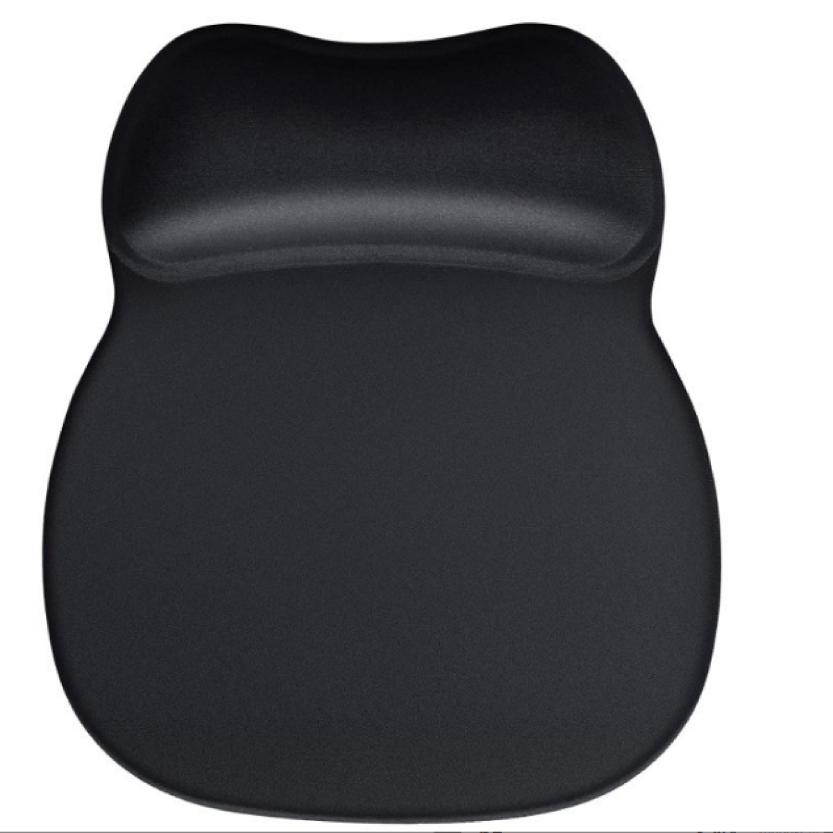 Schwarze ergonomische Handballenauflage mit gepolstertem Bereich für Handgelenkstütze.