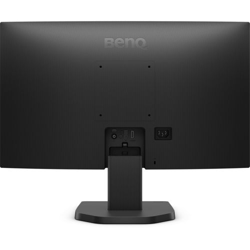Tył czarnego monitora BenQ z portami i podstawką.