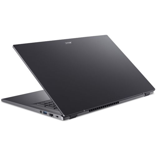 Ein geschlossener dunkler Laptop mit dem Acer-Logo auf dem Deckel.