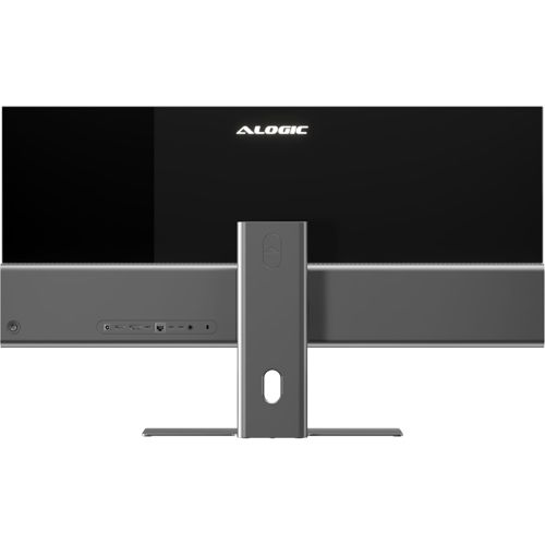 Retro di un monitor grigio con porte e logo ALOGIC.
