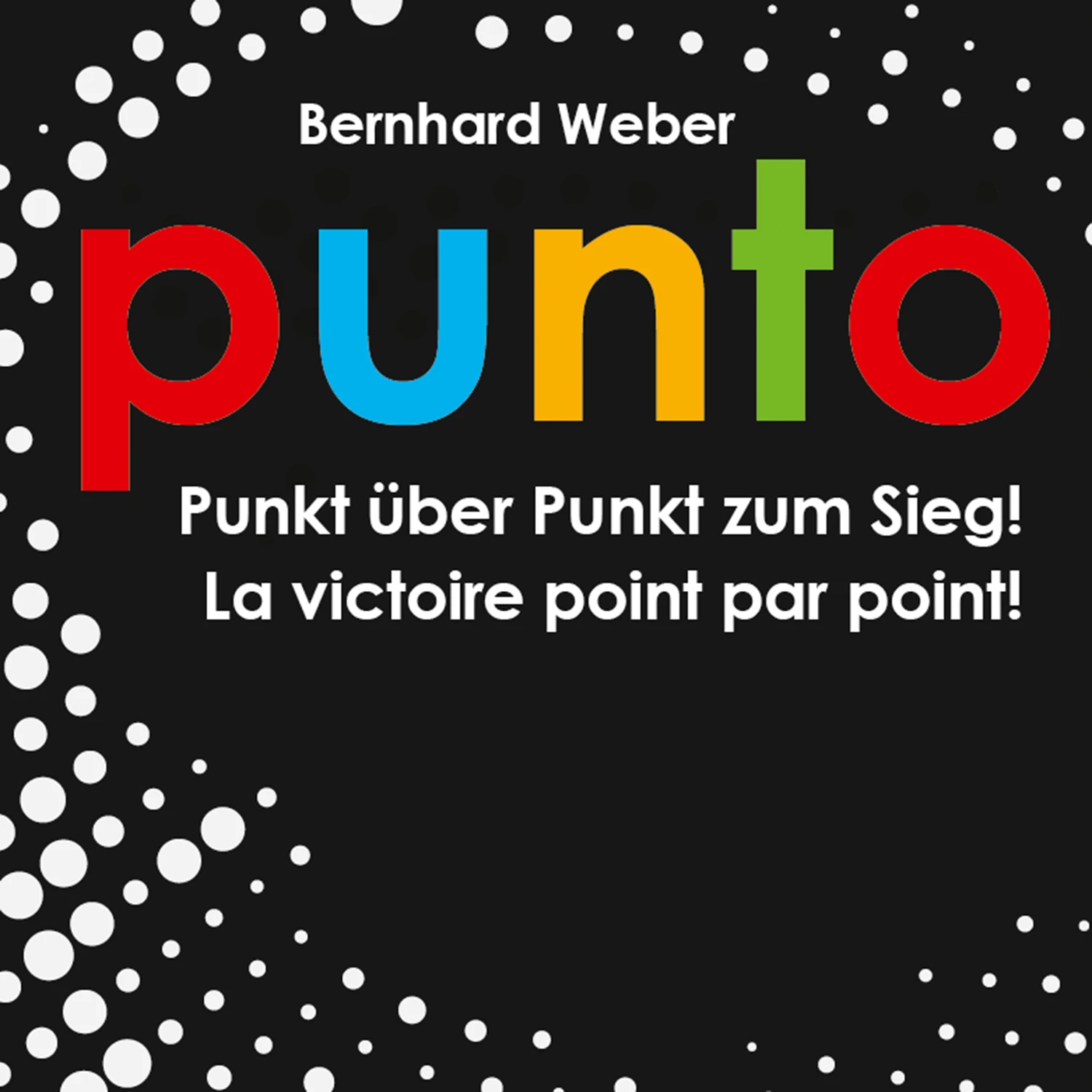 Le titre 'punto' en lettres colorées sur fond noir.